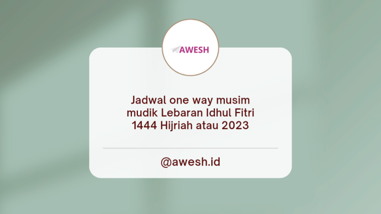 Jadwal Penerapan One Way Mudik Lebaran 2023