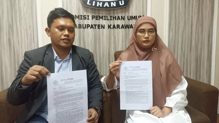 KPU Karawang Sampaikan Rekomendasi Dewan Pers untuk Dua Media Pemberitaan Hoak