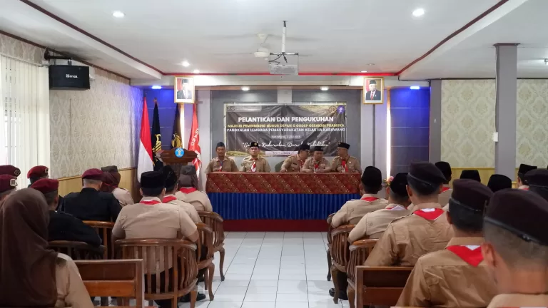 Lapas Karawang Lantik Mabigus dan Gugus Depan Gerakan Pramuka