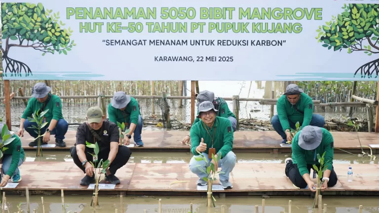 Pupuk Kujang Luncurkan Tangkar Bagja Dukung  Konservasi Mangrove di Pesisir Karawang