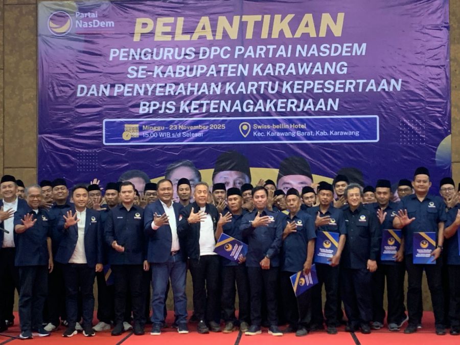 Pelantikan Dewan Pimpinan Cabang (DPC) Partai Nasdem se-Karawang resmi dilantik pada Minggu (23/11/2025).
