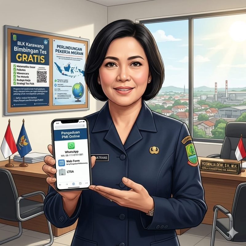 Layanan pengaduan PMI Disnakertrans Karawang.