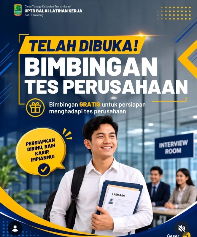 Bimbingan tes perusahaan.