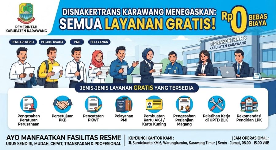 Ilustrasi layanan Disnakertrans Karawang